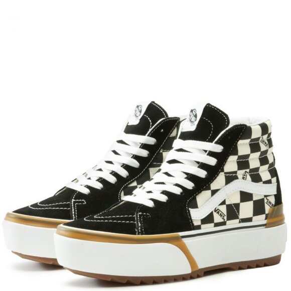 Vans Checkerboard Sk8-Hi Stacked. Brand New. Big Kids Size: 4.5 and 5y. - Picture 1 of 8
